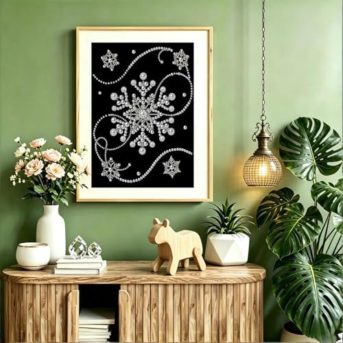DIYBEADDOT Snowflake Diamond Pearl Painting Kits for Adults,5D Diamond Art Pearl Painting Kits for Beginner，DIY Special Shape Pearl Gem Crafts for Home Wall Decor 16 x 20 inch