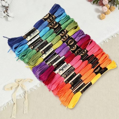 18 Skeins 157.5 Yards Colorful Cross Stitch Floss for Sewing DIY