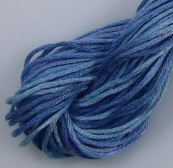 KCS Big skeins of 25 Meters Size 25 Color Variegated Cross Stitch Stranded Threads,6 skeins,4230