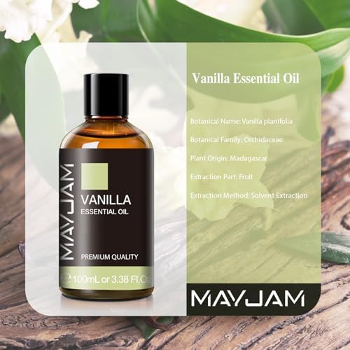 MAYJAM Vanilla Essential Oil for Diffuser Soap Candle Making, 3.38FL.OZ