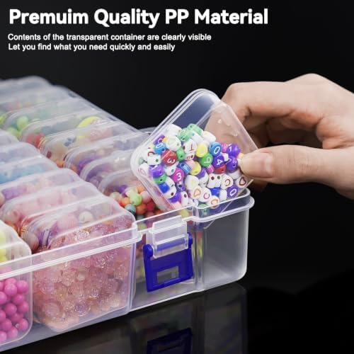 DILIBRA Bead Organizer Box, 92Pcs Small Bead Organizers and Storage