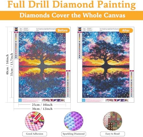 Diamond Art Kits for Adults & Beginners, Tree of Life Diamond Painting Kit