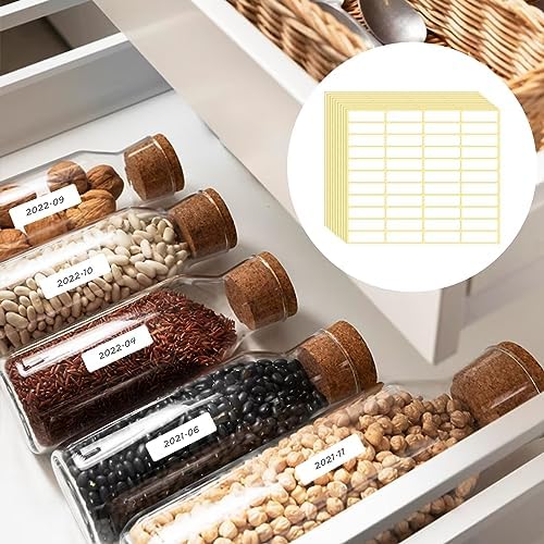 1980 Pcs Blank File Folder Labels 0.5x1.75 Inch Writable Name Tag Stickers White Name Filing Envelopes Label Stickers Small Address Labels for Office Document File Classification
