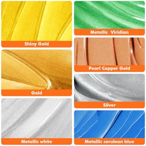 GOTIDEAL Gold Leaf Paint, 8.45oz/250ml, Metallic Gold Acrylic Paint