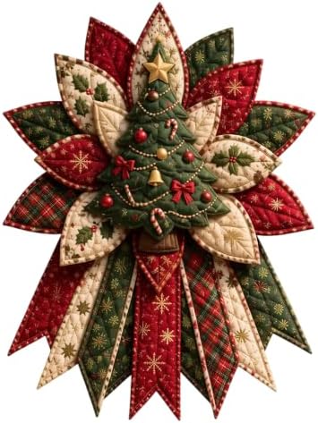 WGOHNUAHA Festive Quilted Christmas Door Hanging DIY Sewing Kit