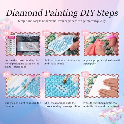 Diamond Art Kits for Adults, Magic Book Diamond Painting Kit, 14 x 14 Inch