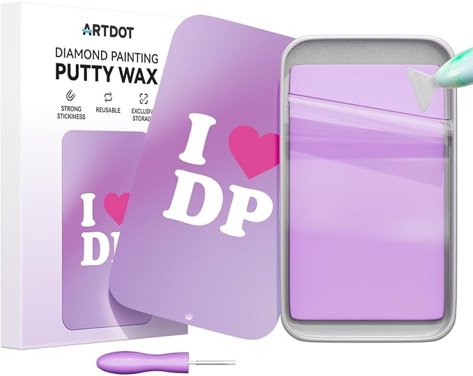 ARTDOT Strong Adsorption Putty Wax for Diamond Art Kits for Adults,Large Size Glue with Sealed Storage Box for Diamond Painting Accessories and Tools