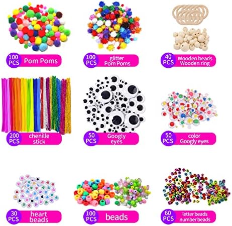 Itopstar 3000 Kids Arts and Crafts Supplies for Kids Crafting Supply in 3 Layered Plastic Art Box All in One Ages 8 9 10 11 & 12 Year Old Girls & Boys Crafting Supply Set