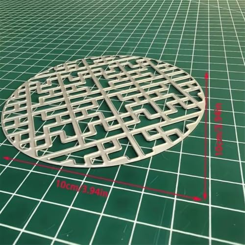Scrapbooking Die-Cuts for Card Making, Christmas Metal Cutting Dies, Paper Craft Punch Template, Background Embossing Stencils, DIY Album Décor (Circular Grid-10x10cm)