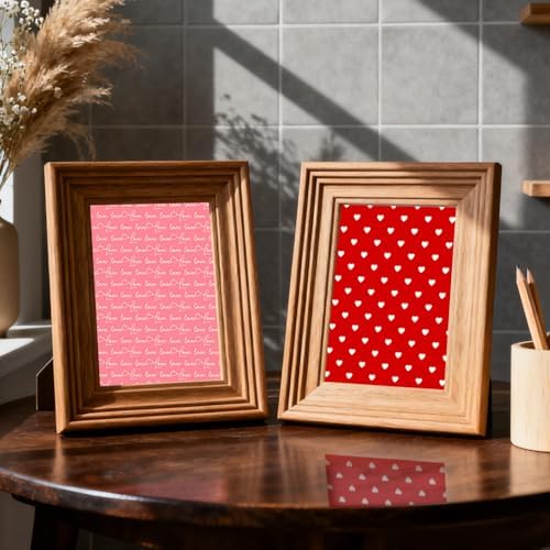 Happy Valentine's Day Scrapbook Paper Pad - 24 Sheets 6x6 inch Pattern Decorative Craft Paper Supplies for Junk Journals Bullet Journal Card Making(Love Pink)