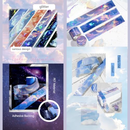 PET Tape Stickers for Journaling Supplies,Journal Stickers for Scrapbooking