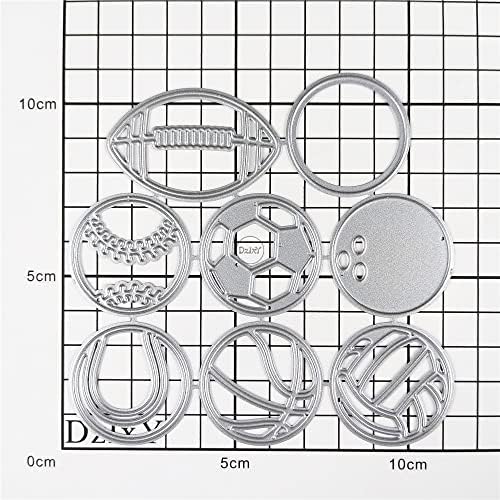 Rounded Basketball Football Metal Cutting Dies for Card Making