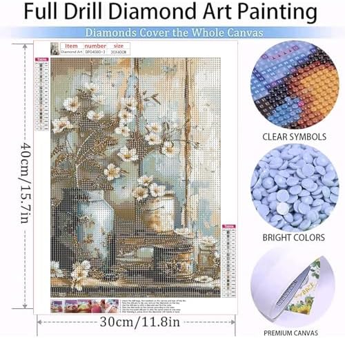 3 Pack Daisy Diamond Art Kits for Adults Diamond Painting Kits 12X16 inch