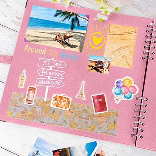Bstorify Square Scrapbook Photo Albums 80 Pages (11 x 11 Inch) Pink | Hardcover with Thick 200 GSM Kraft Paper, Ideal for Your Scrapbooking Albums, Art & Craft Projects (Pink, 11 x 11 Inch)