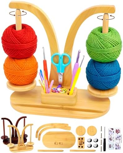 FIVEIZERO Double Magnetic Yarn Holder for Crocheting and Knitting