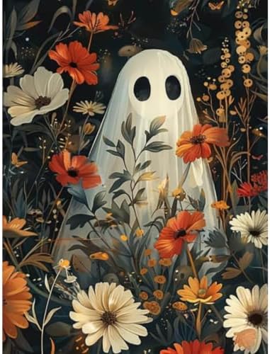 Halloween Paint by Numbers Kit for Adults,Ghost Paint by Number 12x16 inch