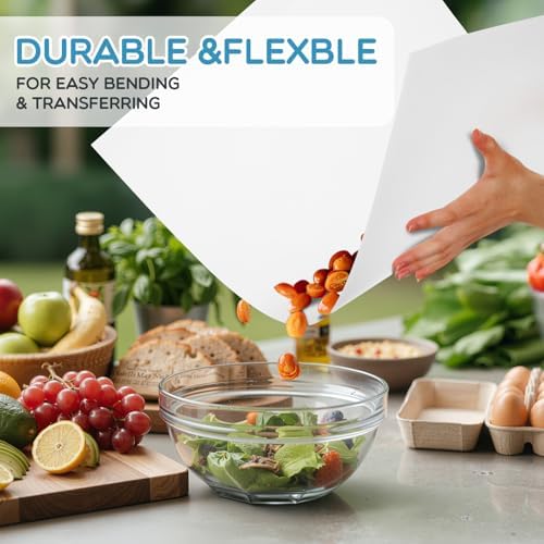 Patelai Extra Large Flexible Cutting Board Sewing Cutting Mat for Craft Countertop Protector Mat 30 x 20 Inches Kitchen Thin Plastic Chopping Pad White Non Slip Lattice Back for Food Prep