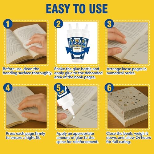 AstraVox PVA Glue Book Binding, White Acid-Free PH Neutral PVA Adhesive
