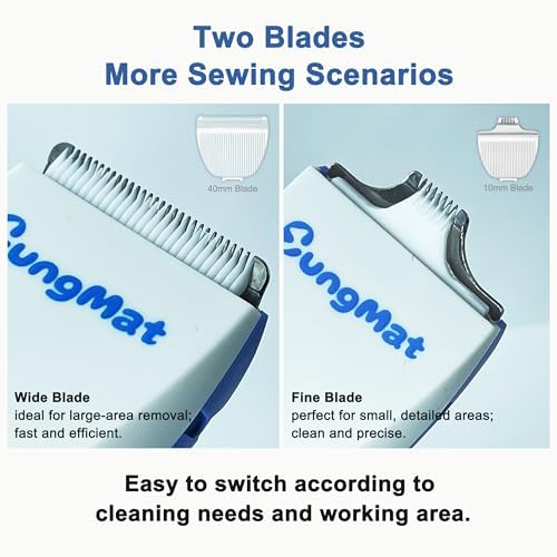 CUNGMAT Electric Stitch Remover Kit, Storage Case, 2 Blades, Rechargeable