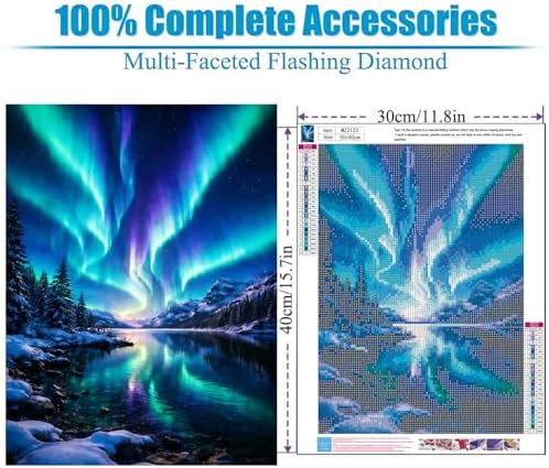 Lophomie Diamond Art Kits for Adults Northern Lights Diamond Painting Kits