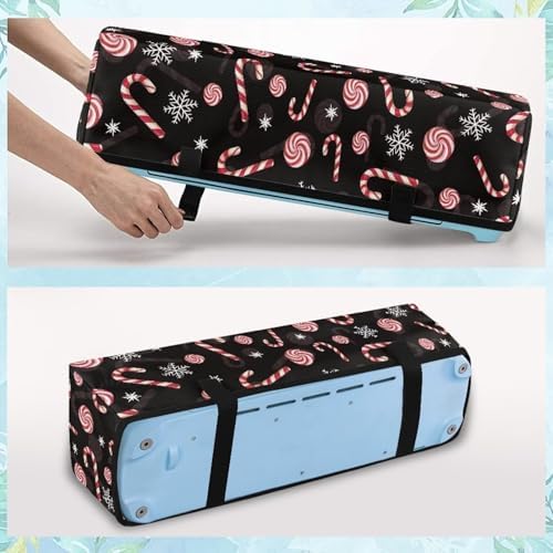 Binienty Christmas Candy Cane Dust Cover for Scrapbooking Die-Cut Machines,Cutting Machine Accessory Anti Dirty,Cutting Machine Protector Bag Carring Case Christmas Decoration