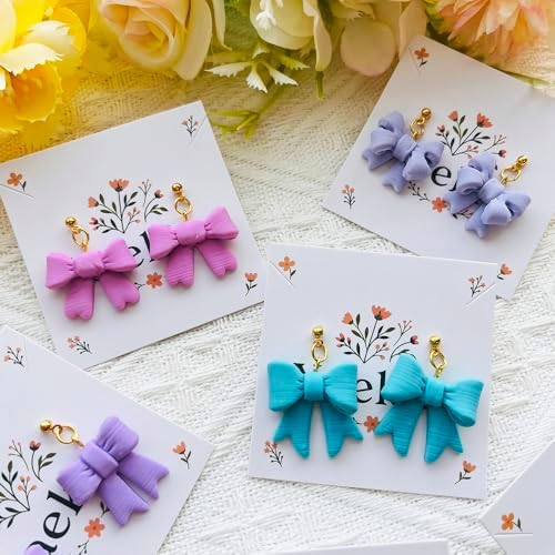 Xaekicr Bow Shape Polymer Clay Cutters for Polymer Clay – Clay Cutters & Clay Molds, Decorative Earring, Tools Set