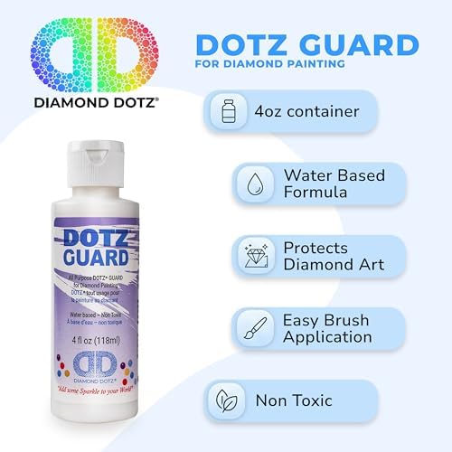 Diamond Dotz Guard Sealer for Diamond Painting Art, Clear Glossy Coat