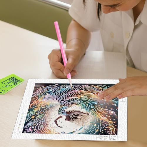 AiYuanzsh DIY Diamond Art Painting Kits for Adults, 5D Special Shape Crystal Rhinestone Diamond Art Kits for Beginners, for Home Wall Decoration Gift 12x12 inch, Beautiful Dancer