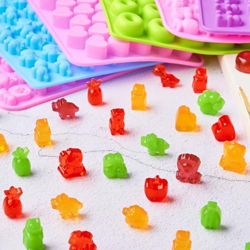 Mini Gummy Candy Silicone Molds Set, 6 Pcs