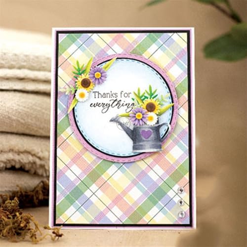 Patchwork Flowers Watering Kettle Metal Cutting Dies for Card Making