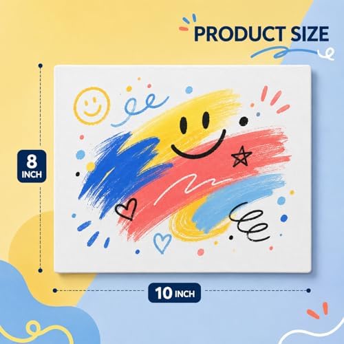 Canvas Boards for Painting 4 Pack 8x10 Inch Blank Canvas Panels