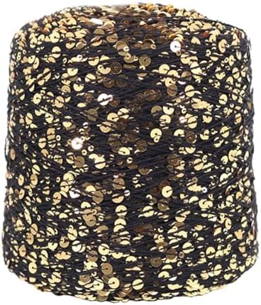 ECYC Ltd 153 Yards Cotton Sequin Yarn, Sparkle Sequin Thread for Knitting & Crocheting, DIY Craft Projects