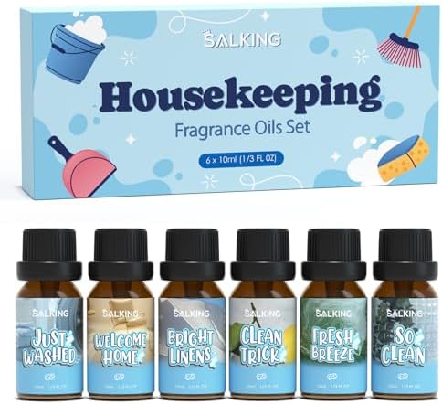 SALKING Housekeeping Fragrance Oils, Premium Essential Oil Set for Diffuser