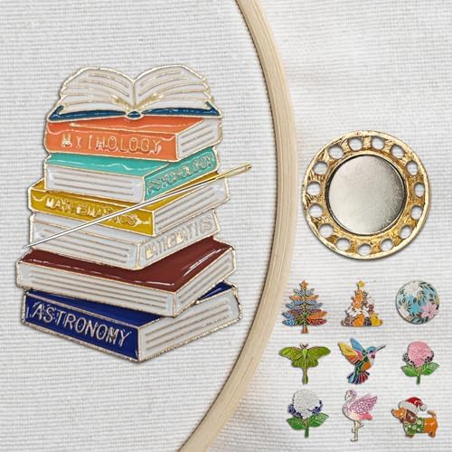 Magnetic Needle Minder Magnet Embroidery Accessories and Supplies Embroidery Needle Holder Cross Stitch Holder Needlework Supplies (Book)