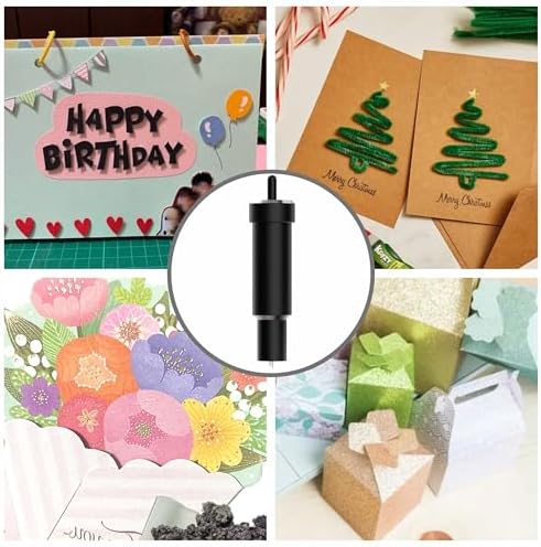 Cutting Blade + Housing, Deep-Point & Bonded-Fabric and Premium Fine Point Blade, Compatible with Cricut Maker, Maker 3, Explore Air/2/3 and Explore One (Black)