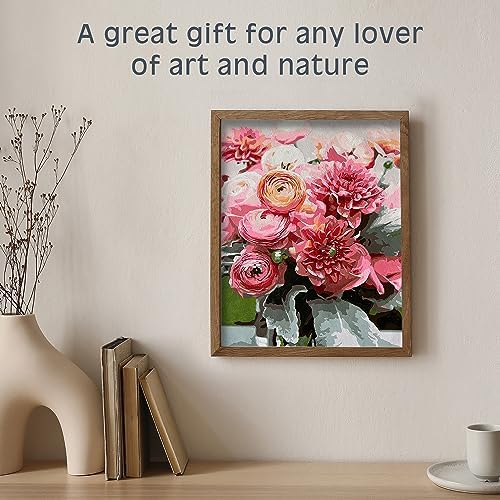 Pink Picasso Paint by Number Kit, for Adults & Teens,16x20, Blushing Blooms