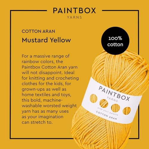 Paintbox Yarns 100% Cotton Aran Yarn 1.76oz / 50g, 93yds / 85m