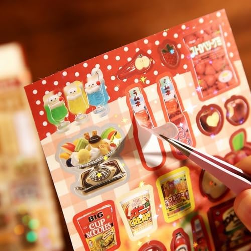Cute Japanese Sticker Book for Adults – 30 Sheets Aesthetic Vintage Stickerbook for Journaling, Scrapbooking & DIY Crafts, Girlhood Scrapbook Sticker Book, Sticker Books for Journaling