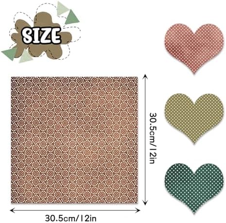 24 Sheets Brown Dot Scrapbook Paper 12x12 Inch 160gsm Double Side
