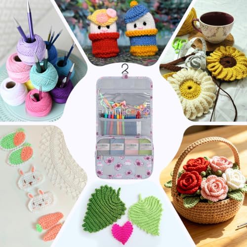 GMAK Crochet Kit for Beginners Adults, All in One Crochet Set Include Yarns