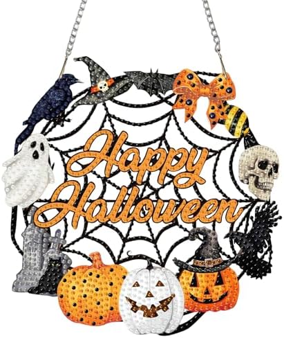 Halloween Hanging Diamond Art Kits for Adult Diamond Painting Kit Pendant