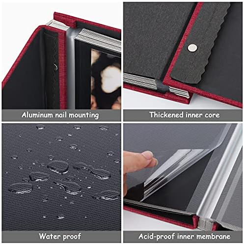 Zesthouse Photo Album Self Adhesive Pages, 60 Pages Magnetic Scrapbook Albums with Sticky Page, Photos Album Holds 8x10 & 5X7 & 4x6 & 6x8 & 3x5, Large Picture Book Ideal Gift for Family Wedding Baby