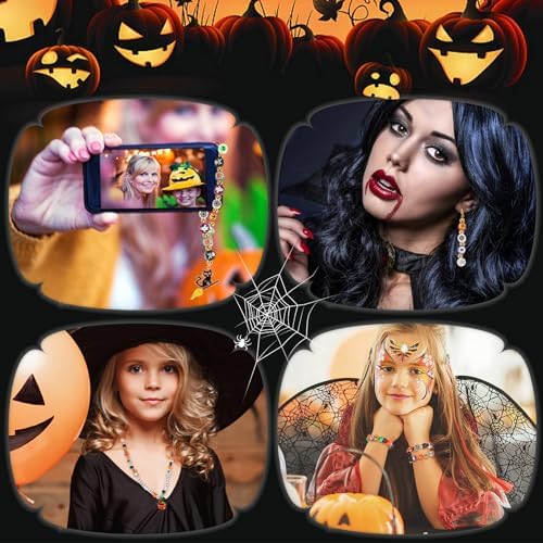 300Pcs Halloween Polymer Clay Beads for Jewelry Making