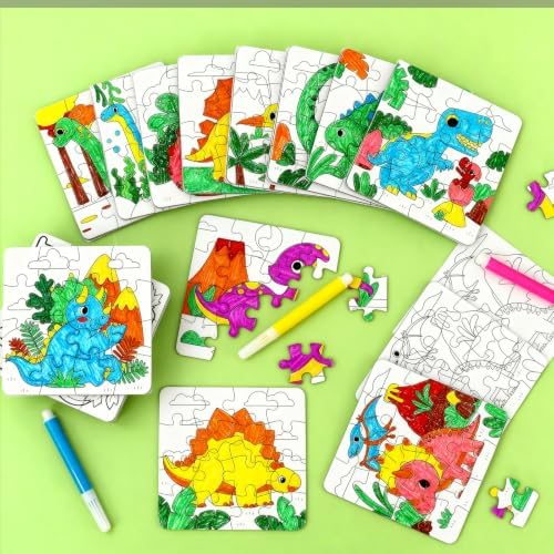 Dinosaur Puzzles for Toddlers 2-4, Dinosaur Crafts DIY Art Activities Toys