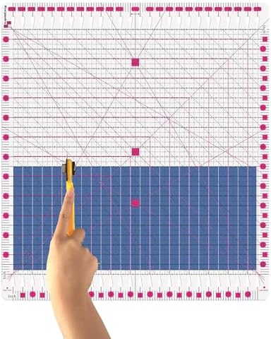 Quilting Ruler- 12.5 * 12.5" Slotted Rulers for Quilting and Sewing Quilt Strip Rulers for Fabric Precise Cutting