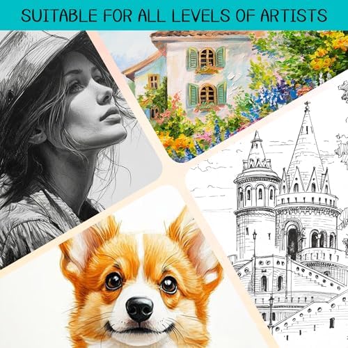 WINNER 9" x 12" Sketch Book 4 Pack, 400 Sheets Spiral Bound Art Sketchbook, 68lb/100gsm White Acid Free Drawing Pad, Sketching Doodling Drawing Writing Sketch Pad, Art Supplies for Back to School