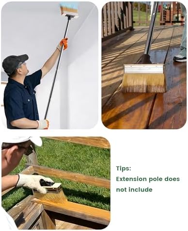 Voomey 7.5in Deck Stain Brush Applicator for Wood Fence Brick & Wall