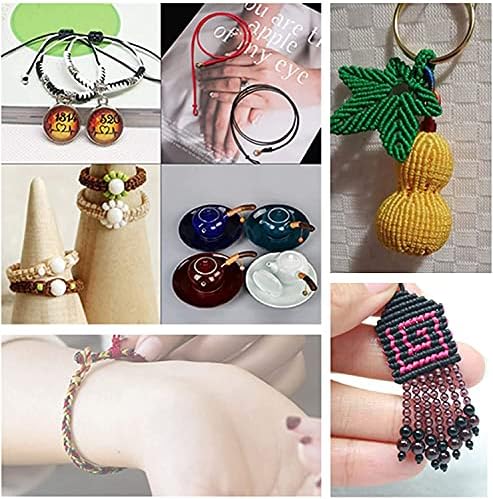 150 Yards 0.5mm Braided Nylon Crafting Thread Chinese Knotting Beading String Macrame Cord Rope for Necklace Bracelet Jewelry Craft Making, Coconut Brown