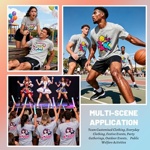 Joyclub 5 Pack Sublimation Shirts Blanks Bulk Polyester Unisex S-2XL | Wholesale crew neck short sleeve for heat transfer and vinyl; mixed sizes simplify team, event and small-batch planning gifts