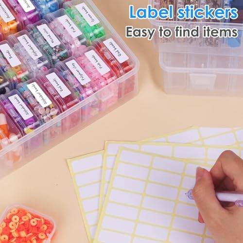 Bead Organizer Box 108 Pcs Plastic Storage Containers for Craft Jewelry